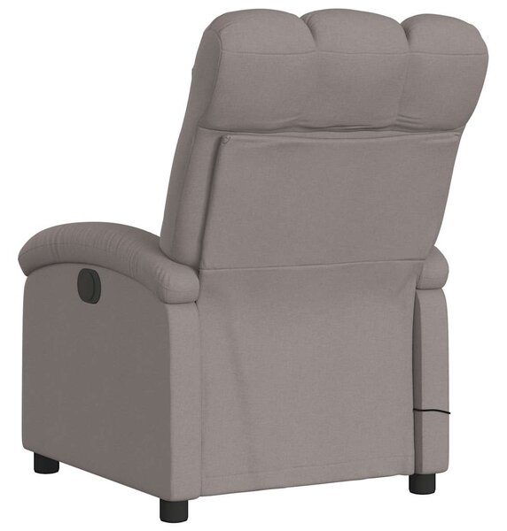 Elektrické masážní polohovací křeslo taupe textil 3204088