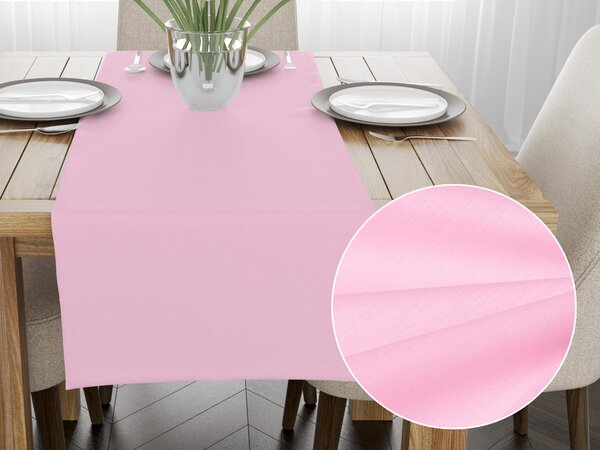 Biante Bavlněný běhoun na stůl Moni MOD-507 Světle růžový 20x120 cm