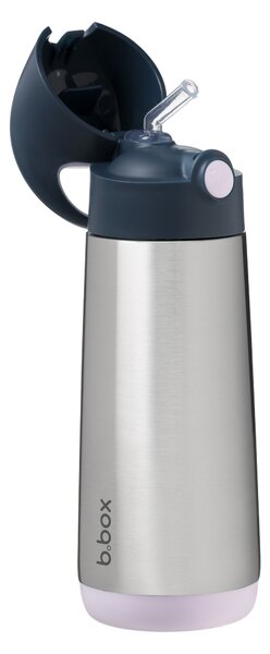 Termoska s brčkem, 500ml, b.box, indigo/růžová
