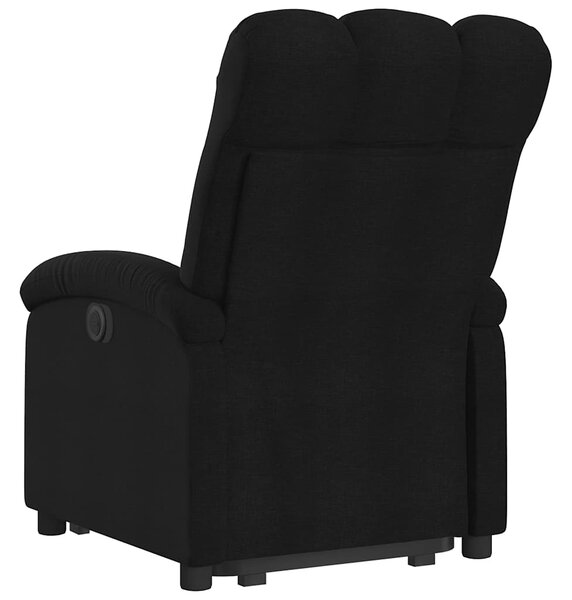 Zvedací polohovací křeslo černé textil 3204094