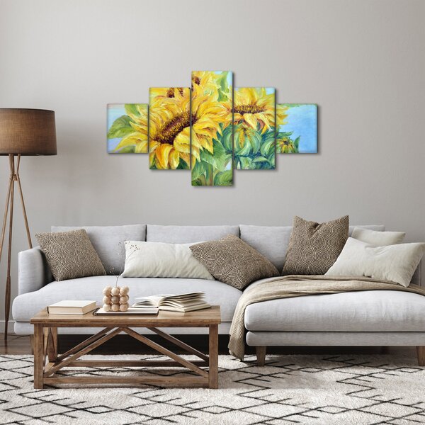 Obraz rozkvetlých slunečnic (125x70 cm)