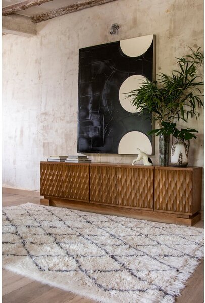 Krémový pratelný ručně tkaný vlněný koberec 140x200 cm Berber Soul – Lorena Canals