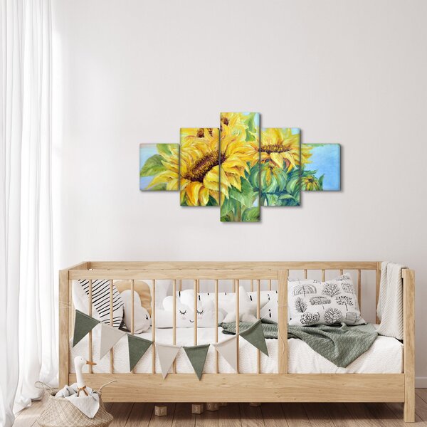 Obraz rozkvetlých slunečnic (125x70 cm)