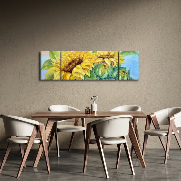 Obraz rozkvetlých slunečnic (170x50 cm)