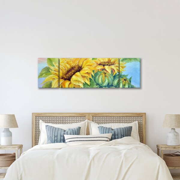 Obraz rozkvetlých slunečnic (170x50 cm)