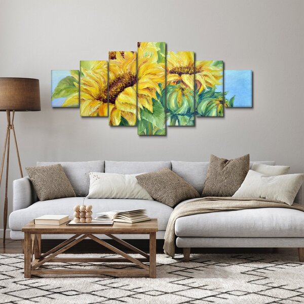 Obraz rozkvetlých slunečnic (210x100 cm)