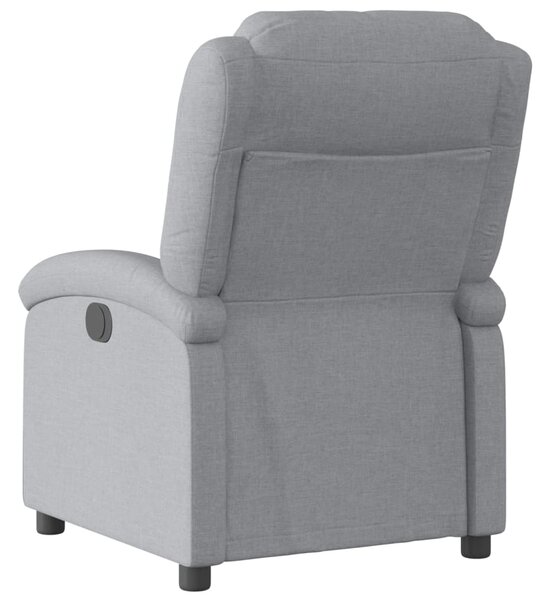 Elektrické polohovací křeslo světle šedé textil 3204140