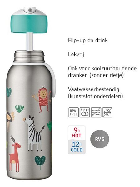 Dětská nerezová lahev, 350ml, Mepal, Tlapková Patrola