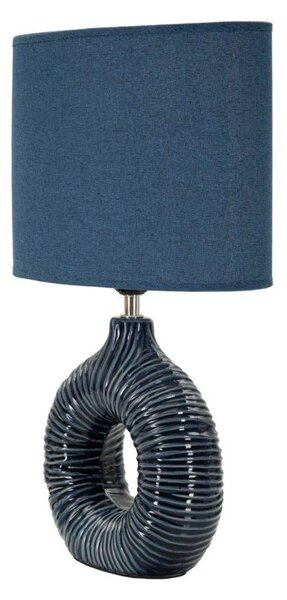 Modrá keramická stolní lampa s textilním stínidlem (výška 43 cm) Seta – Mauro Ferretti