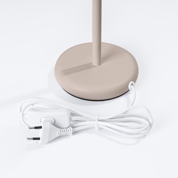 Taupe kovová stolní lampa (výška 43 cm) Gleam – Sollux
