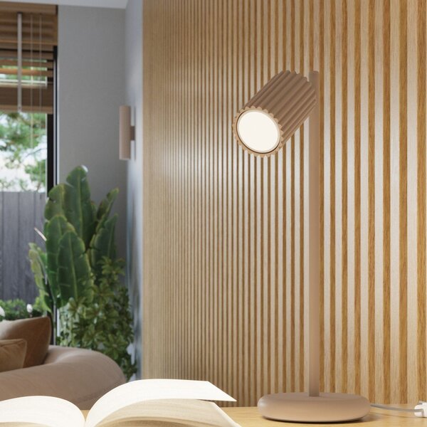 Taupe kovová stolní lampa (výška 43 cm) Gleam – Sollux
