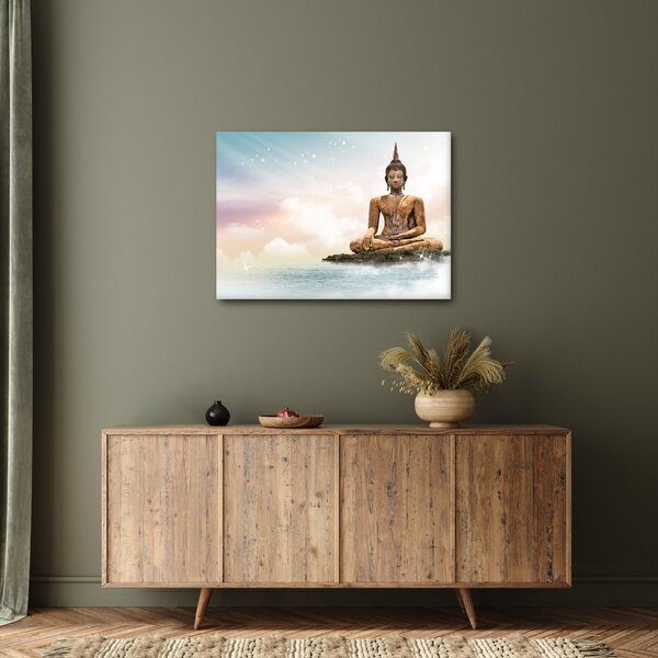 Obraz - Buddha dohlížející na zemi (70x50 cm)