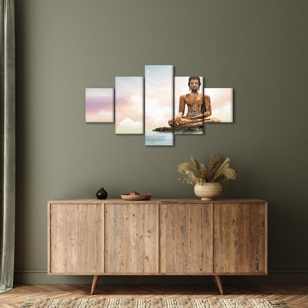 Obraz - Buddha dohlížející na zemi (125x70 cm)