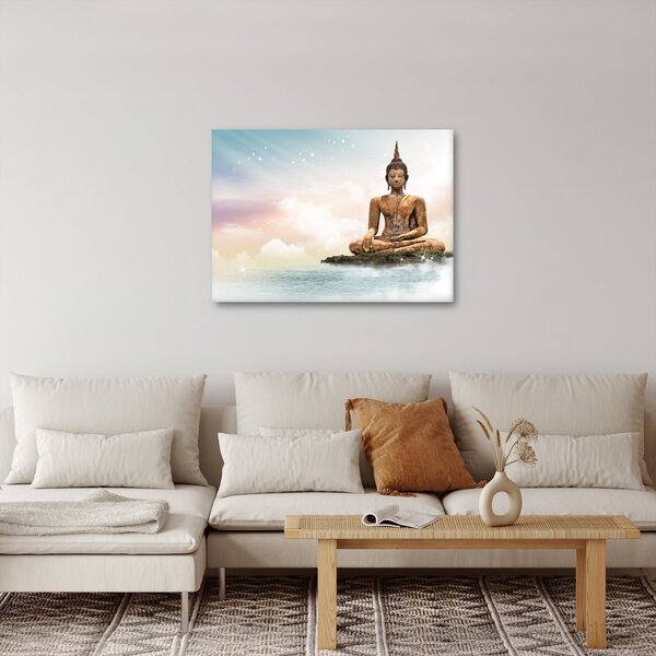 Obraz - Buddha dohlížející na zemi (70x50 cm)