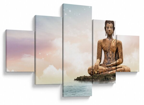 Obraz - Buddha dohlížející na zemi (125x70 cm)