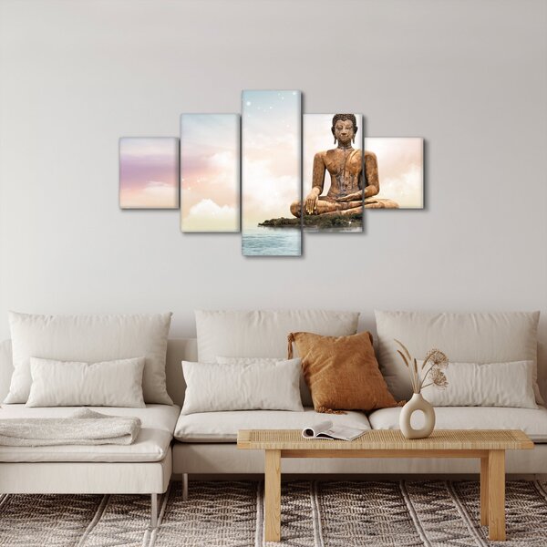 Obraz - Buddha dohlížející na zemi (125x70 cm)