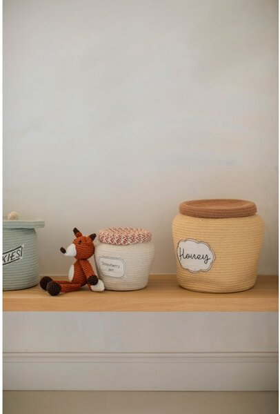 Světle hnědý látkový dětský koš na hračky ø 28x27 cm Honey Pot – Lorena Canals