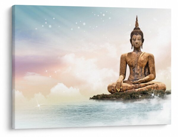 Obraz - Buddha dohlížející na zemi (70x50 cm)