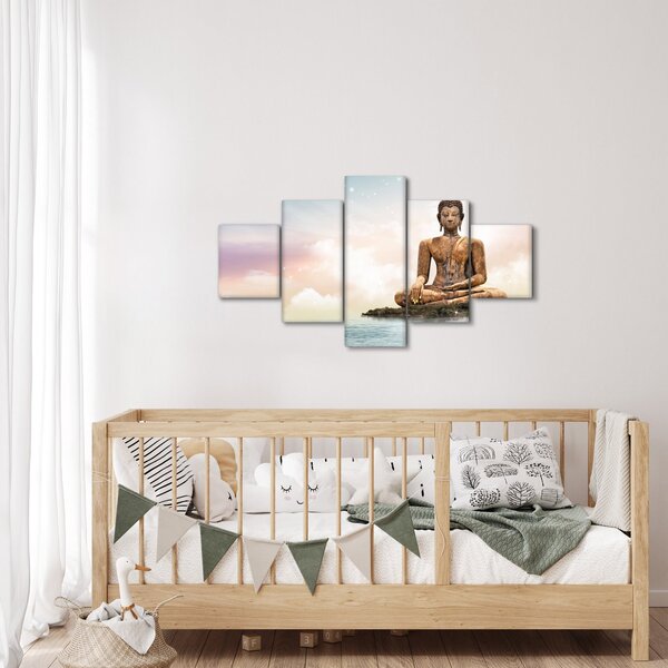 Obraz - Buddha dohlížející na zemi (125x70 cm)