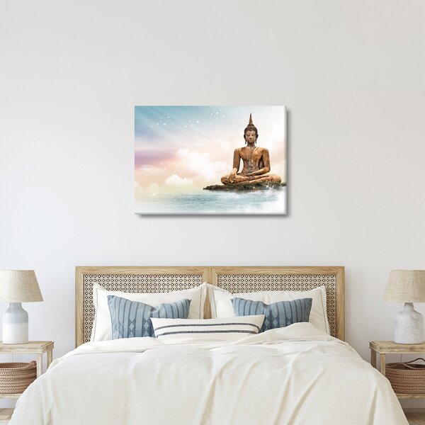 Obraz - Buddha dohlížející na zemi (70x50 cm)
