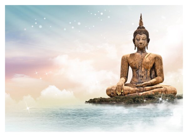 Obraz - Buddha dohlížející na zemi (70x50 cm)
