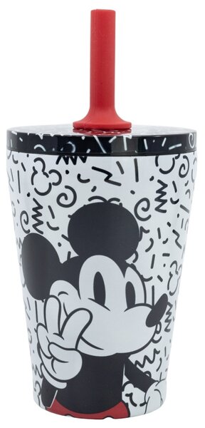 Dětská nerezová lahev s brčkem, 360ml, Stor, Mickey