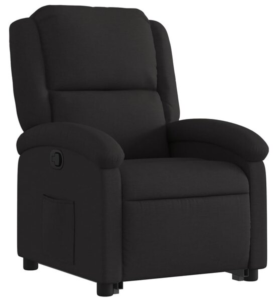 Zvedací polohovací křeslo černé textil 3204166