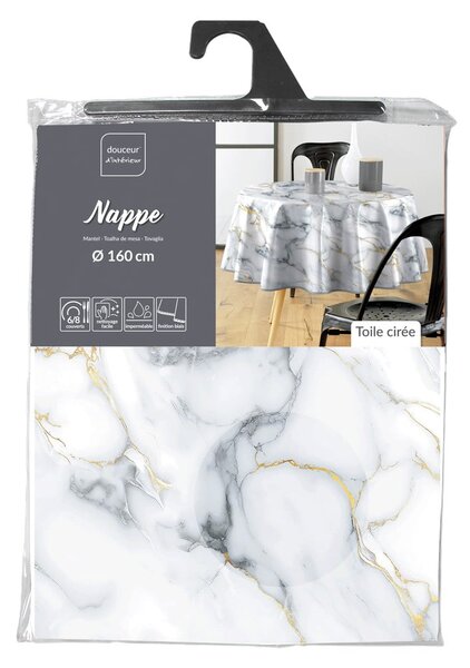 Omyvatelný ubrus ø 160 cm Marquina – douceur d'intérieur