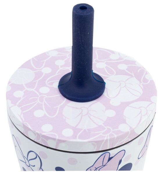 Dětská nerezová lahev s brčkem, 360ml, Stor, Minnie