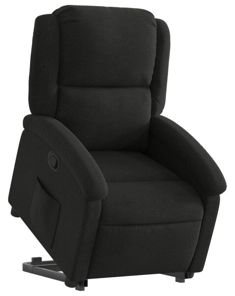 Zvedací polohovací křeslo černé textil 3204166