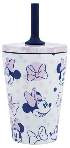 Dětská nerezová lahev s brčkem, 360ml, Stor, Minnie