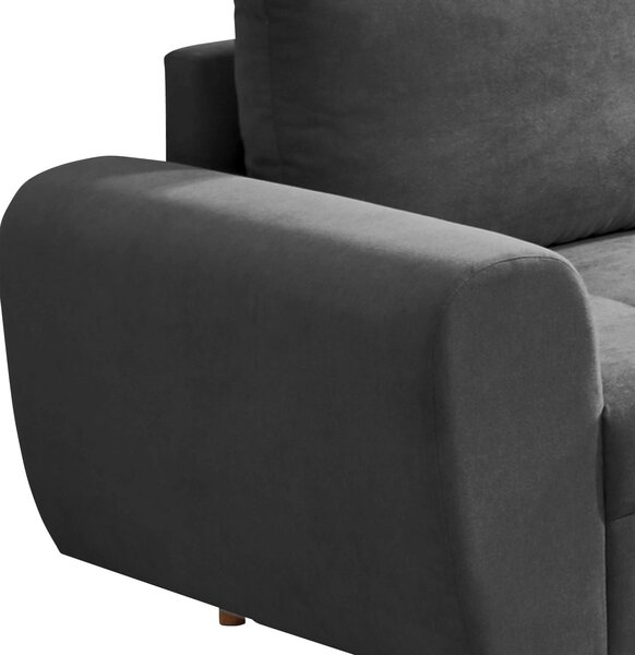 ROHOVÁ SEDAČKA, textil, kompozitní dřevo, antracitová MID.YOU - Sedací soupravy, Online Only