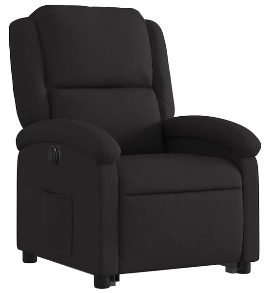 Elektrické zvedací polohovací křeslo černé textil 3204190