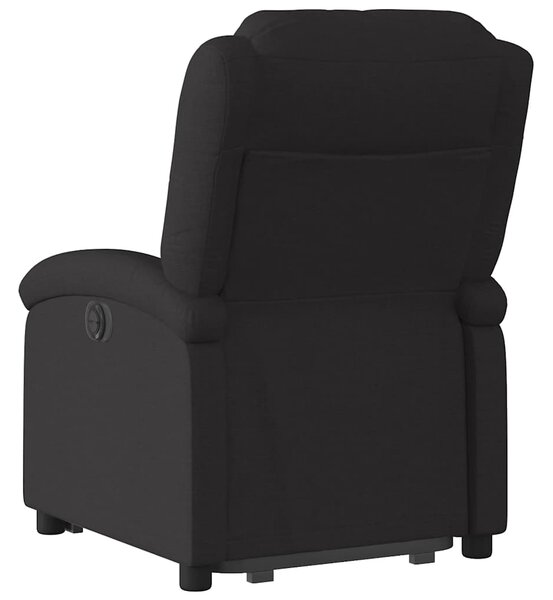Elektrické zvedací polohovací křeslo černé textil 3204190