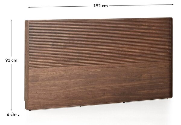 Hnědé čelo postele 192x91 cm Norlen – Kave Home
