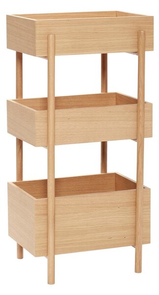 Konzolový stolek z dubového dřeva v přírodní barvě 34x43 cm Stack – Hübsch