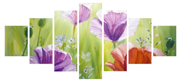 Obraz - Vlčí máky (210x100 cm)