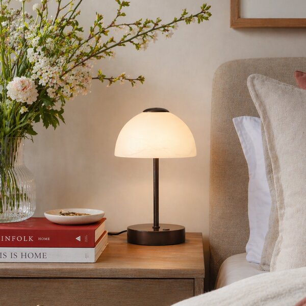 Designová stolní lampa tmavě bronzová vč. LED stmívatelná - Joya