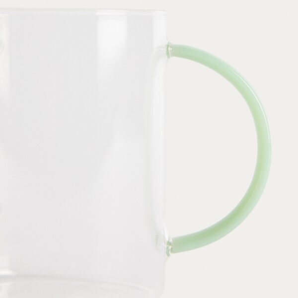 Kave Home Čirý skleněný hrnek Micla 400 ml