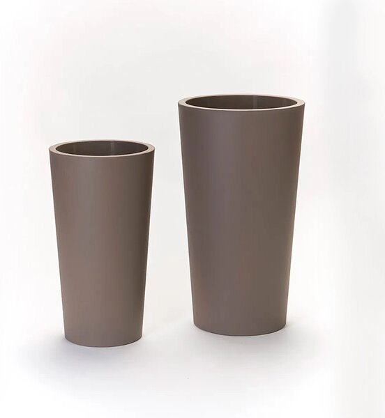 Dekorační květináč Brooklyn 75×40 cm v barvě taupe - 71 - 90 cm - Umělá hmota - 31 do 50cm