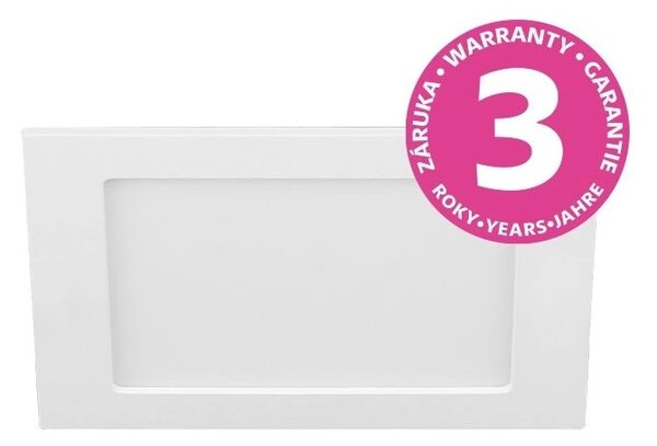 PN22400006 LED DOWNLIGHTvestavné svít.hranaté 12W,1080lm,3000-6000K,IP44,bílá,16,5x 16,5cm