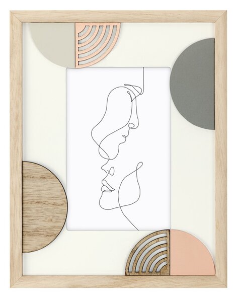 Hama portrétový rámeček dřevěný VALLE, 10x15 cm, přírodní/ bílá