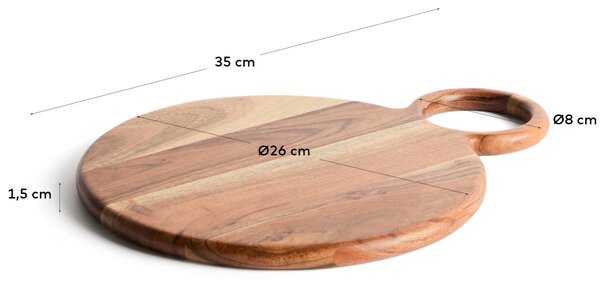 Kave Home Dřevěné servírovací prkénko Dalme 27 cm