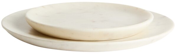 Kave Home Bílý mramorový dezertní talíř Erefi 23 cm