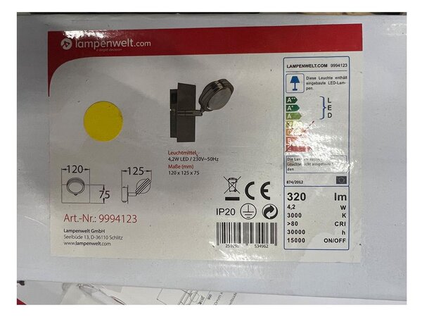 Lampenwelt - LED Nástěnné svítidlo PABLOS LED/4,2W/230V