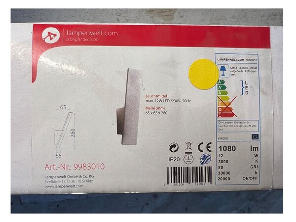 Lampenwelt - LED Nástěnné svítidlo ISSA LED/12W/230V