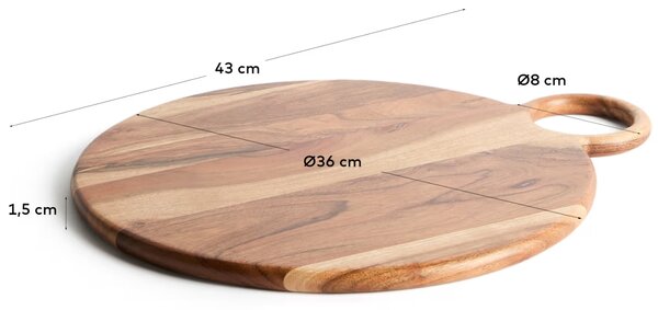 Kave Home Dřevěné servírovací prkénko Dalme 36 cm