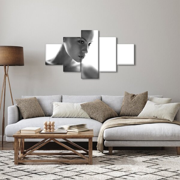 Obraz - Černobílý portrét ženy (125x70 cm)