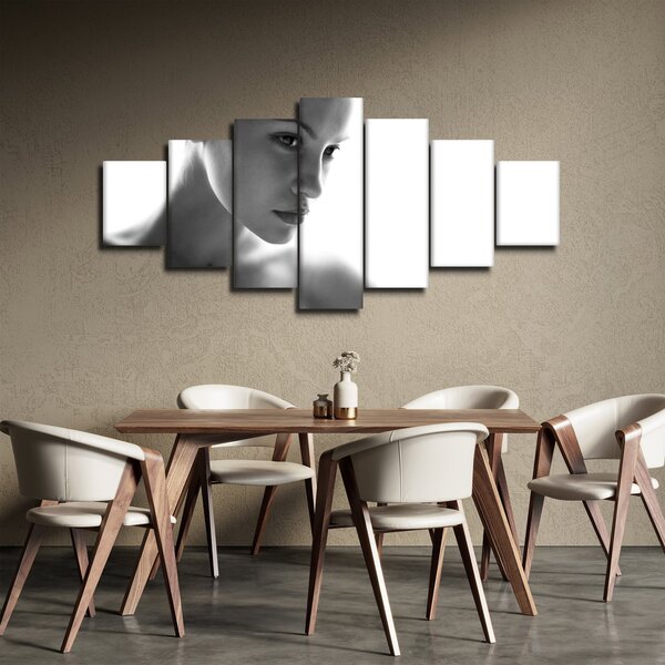 Obraz - Černobílý portrét ženy (210x100 cm)