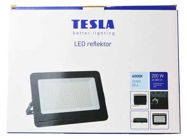 TESLA lighting Tesla - LED reflektor 200W, 22000lm, 230V, 4000K, Ra 80, 110st